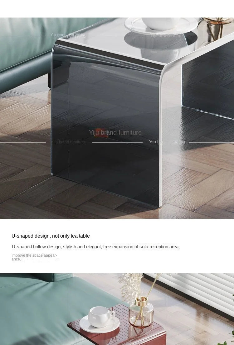 Acrylic Side Table – Modern Transparent Tea Table