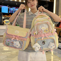 Large Capaci Children's School Bag Set for Girls Primary And Middle School Double oulder Bapa Sweet College Sle