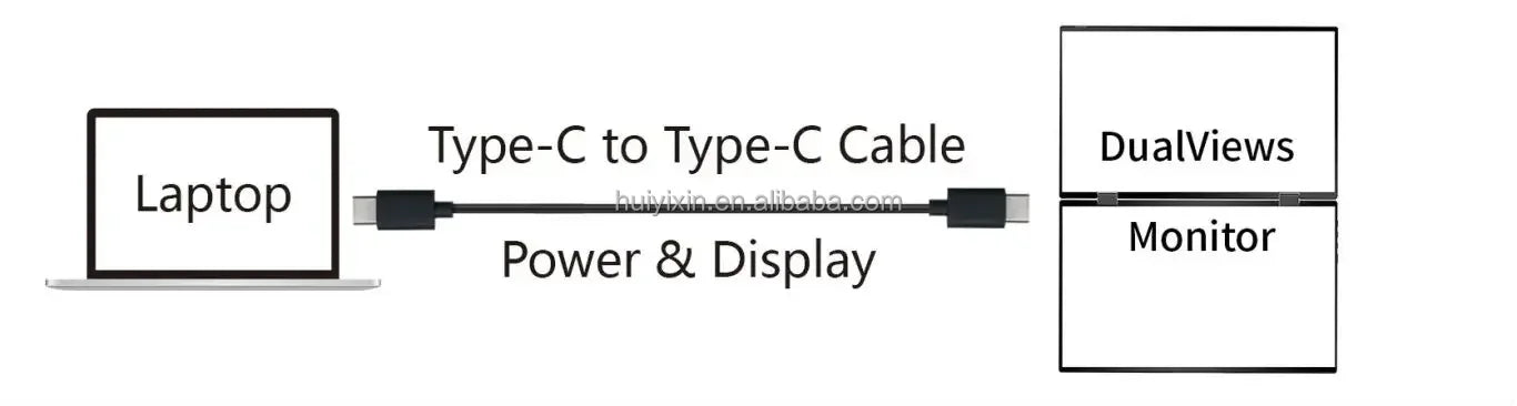 15.6" Tri-Screen Laptop Extender – Touch Dual Display