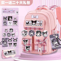 Sanrio Kuromi Schoolbag Girls' new 2024 high-volume spine-protecting light school backpack for grades 3-9