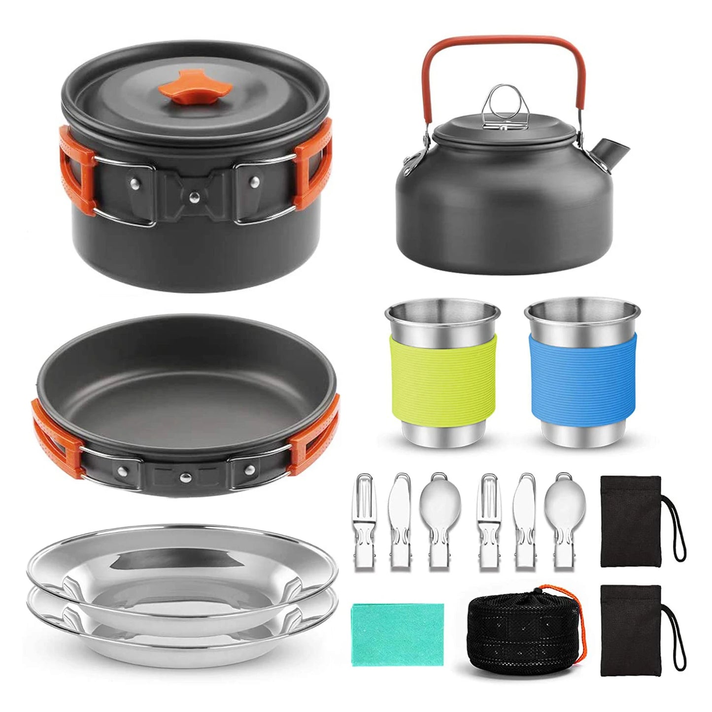 Camping Cookware Set Outdoor Cooking Kit for 2