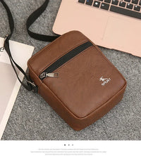 Vintage Messenger Bag Men PU Leather Business Worker Shoulder Bag Brown Black Man Crossbody Bag Male Handbag Gift for Husband