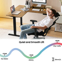 Electric L-Shaped Sit Stand Desk – 140x120cm Adjustable