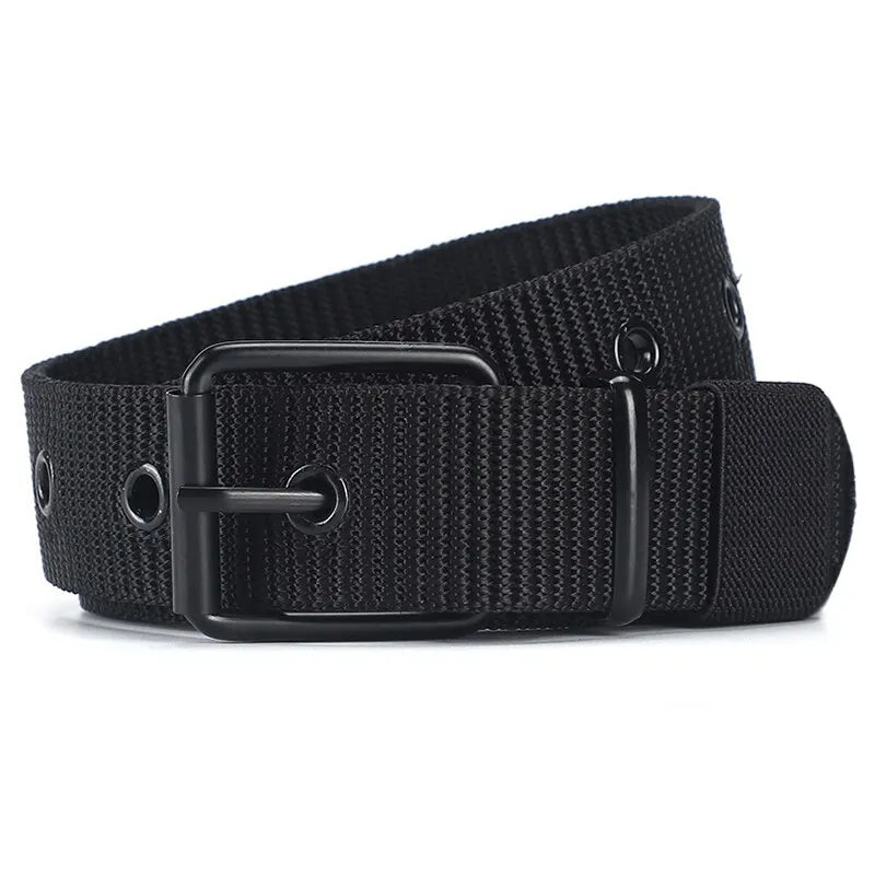 Canvas Pin Buckle Eyelet Belt Casual