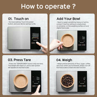 Digital Kitchen Scale 5kg – Smart Nutrition Food Scale