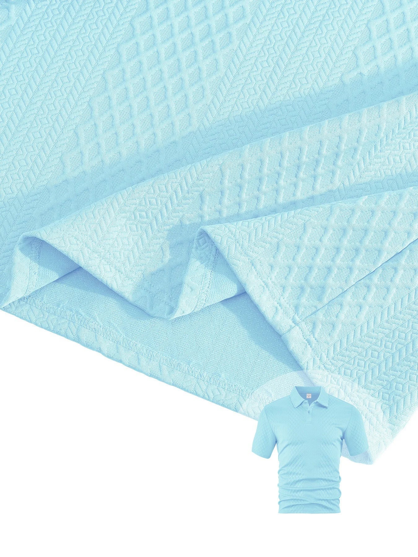 Men’s Summer Jacquard Polo Shirt – Casual Short Sleeve