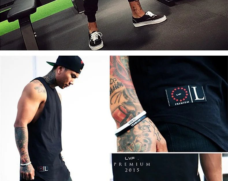 Men’s Gym Bodybuilding Tank Top Cotton Vest