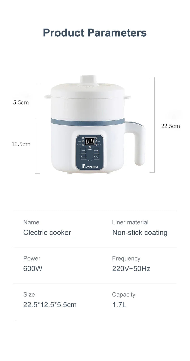 Rice cooker multi-function pot multi-function pot mini hot pot pot soup household appliances kitchen pot suitable for 1-3 people