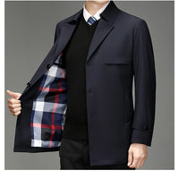 Trench Coat – Business Casual Single Breasted Jacket