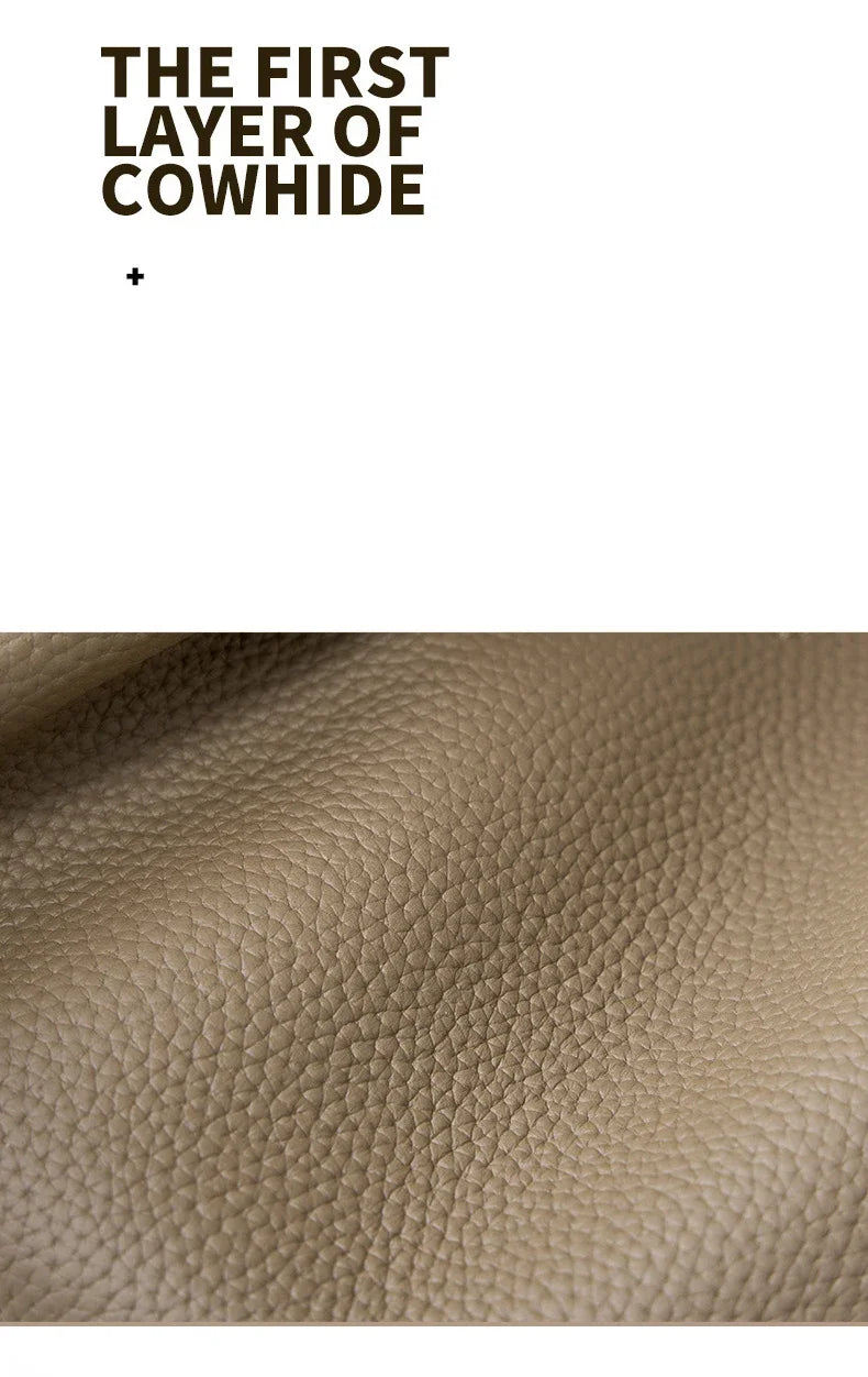 Women's Natural Cow Real Leather Shoulder Bag Ladies Retro Fashion Luxury Crossbody Bag Female Cowhide Commuter Handbag for Lady