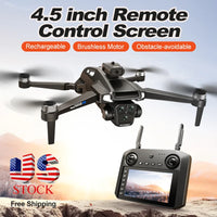 4K Dual Camera Drone – Brushless Motor w/ Screen Remote