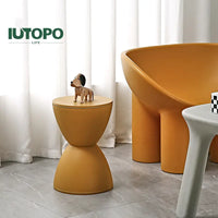 Nordic Round Ottoman Pouf – Living Room Coffee Side Table