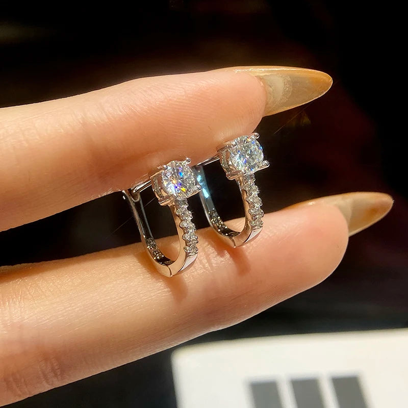 Moissanite Drop Earrings – 925 Sterling Silver