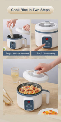 Rice cooker multi-function pot multi-function pot mini hot pot pot soup household appliances kitchen pot suitable for 1-3 people