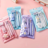 7pcs/set Cute School Supplies Gift Box - Durable and Diverse Stationery Set, Suitable for Students to Use