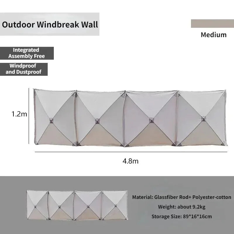 Collapsible Camping Windscreen Stove Wind-Resistant Outdoor