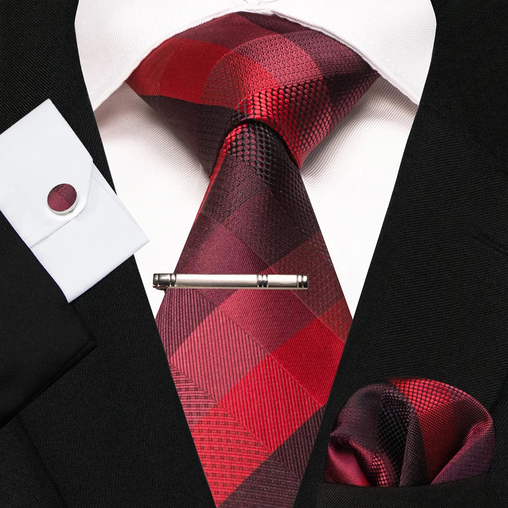 8cm Silk Men’s Tie Set with Pocket Square