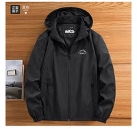 Men’s Hooded Windbreaker Jacket – Autumn Winter Casual Coat
