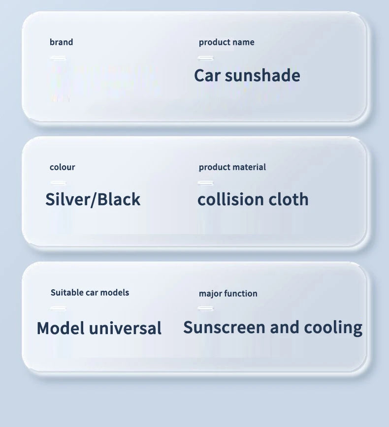 Car Windshield Sunshade Heat Insulation Front Panel