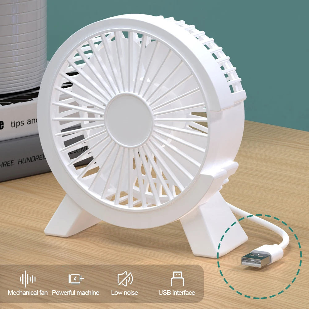 Portable USB Mini Fan – Silent Rechargeable Air Cooler