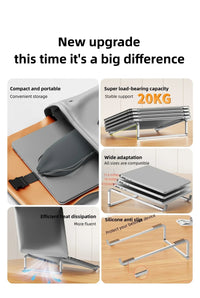 Portable Laptop Stand Aluminum Alloy Support Computer Bracket Ultra light Foldable Non-slip Notebook Holder for Macbook Air Pro