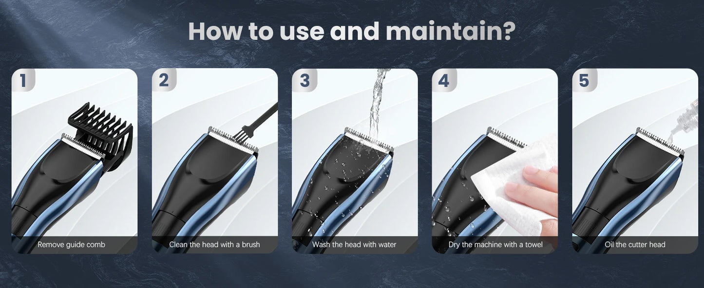 SEJOY Hair Clippers for Men Cordless Clippers for Hair Cutting Professional Men's Hair Clippers Rechargeable Hair Trimmer