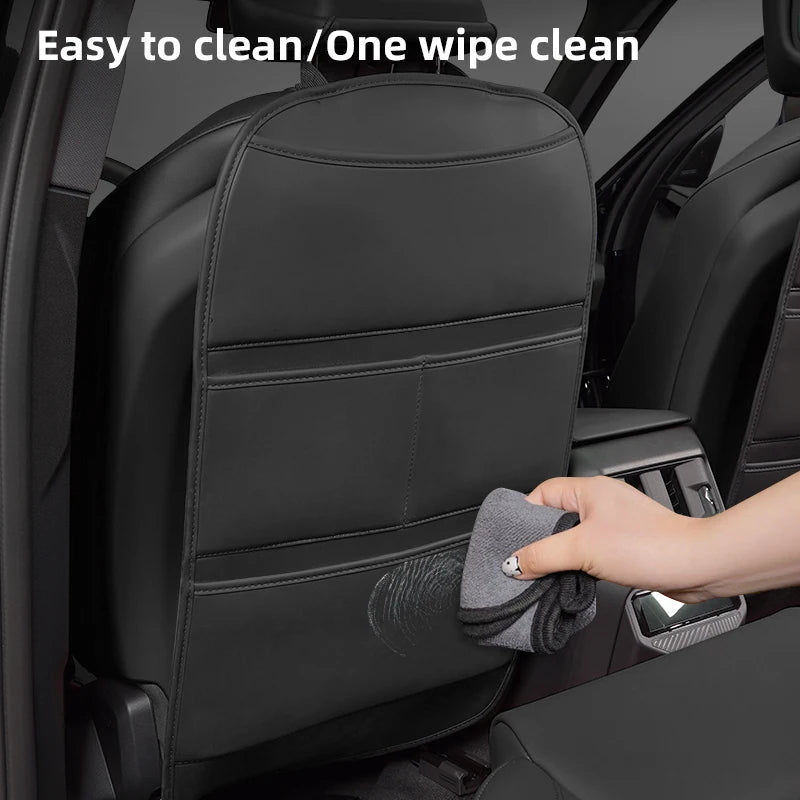 Leather Car Seat Back Protector Waterproof Kick Mat