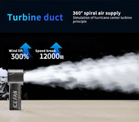 Turbos Chilled Ice Sensation Cold Fan 3000mAh Rechargeable Mini Turbos Fan 100 Speeds Outdoor Protable Handheld Air Cooling Fan