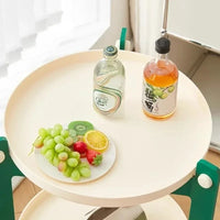 Nordic Movable Coffee Table with Wheels & Storage Rack