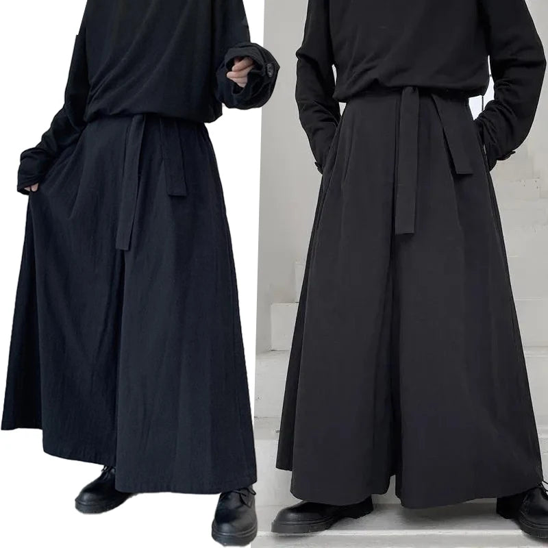 Men’s Kendo Aikido Hakama Samurai Martial Arts Pants