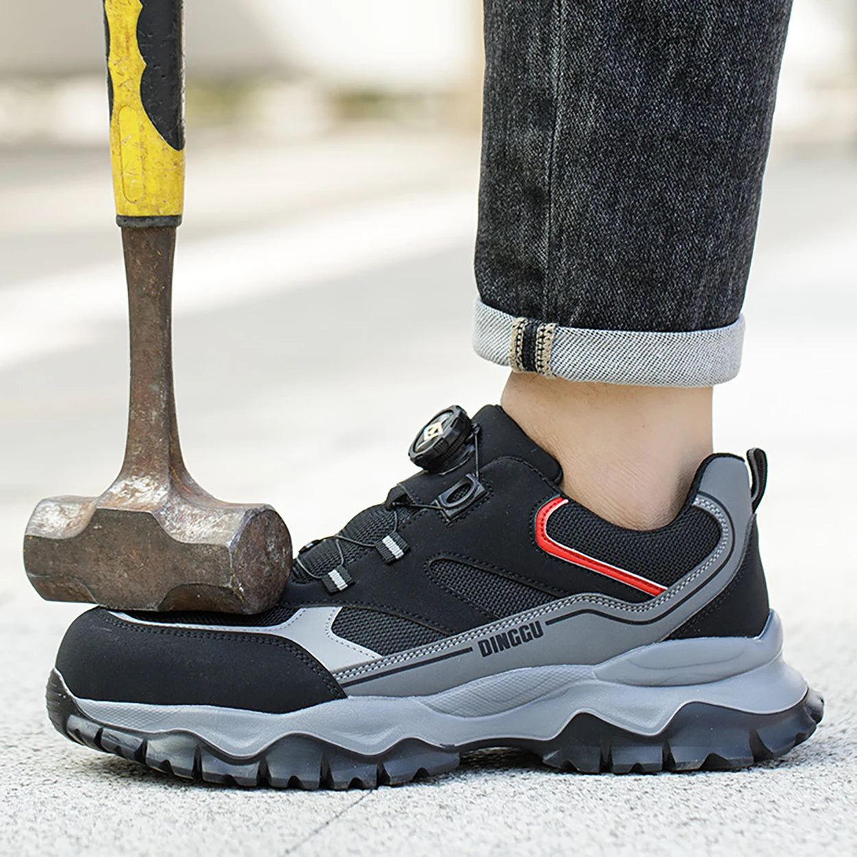 Men’s Steel Toe Safety Sneakers Anti-Smash Work Shoes