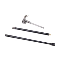 Skull Head Walking Stick with Hidden Plate Self Defense Fashion Cane Plate Cosplay Crosier Stick 93cm