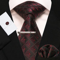 8cm Silk Men’s Tie Set with Pocket Square