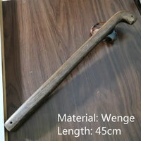 Wenge Wood Self-Defense Stick with Stainless Steel Head