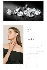 Moissanite Eternity Ring – 925 Sterling Silver Band