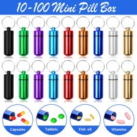 Waterproof Aluminum Pill Holder – Keychain Storage Container