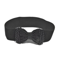 Women’s Large Bowknot Elastic Waist Belt for Dresses
