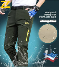 Men’s Outdoor Cargo Pants – Waterproof Detachable Hiking Wear