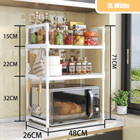 2-Tier Kitchen Microwave & Seasoning Storage Rack