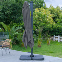 Breeins 3M Tilting Aluminium Cantilever Parasol – Dark Grey