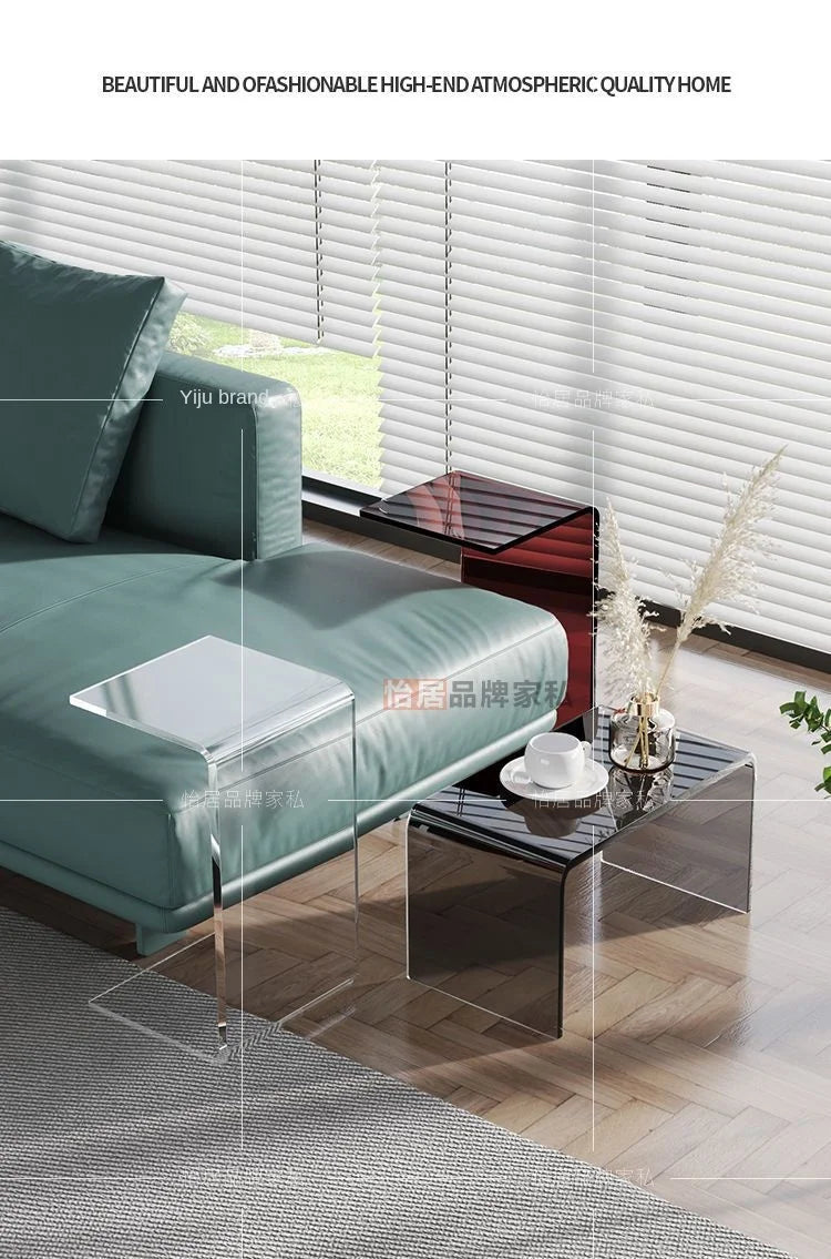 Acrylic Side Table – Modern Transparent Tea Table