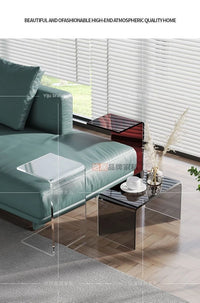 Acrylic Side Table – Modern Transparent Tea Table