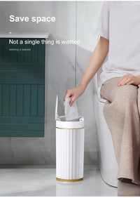 Smart Home Automatic Sensor Trash Can For Kitchen Bathroom Toilet Smart Trash Can Living Room Dustbin Wastebasket Waterproof Bin