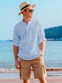 Men’s Linen Long Sleeve Breathable Shirt