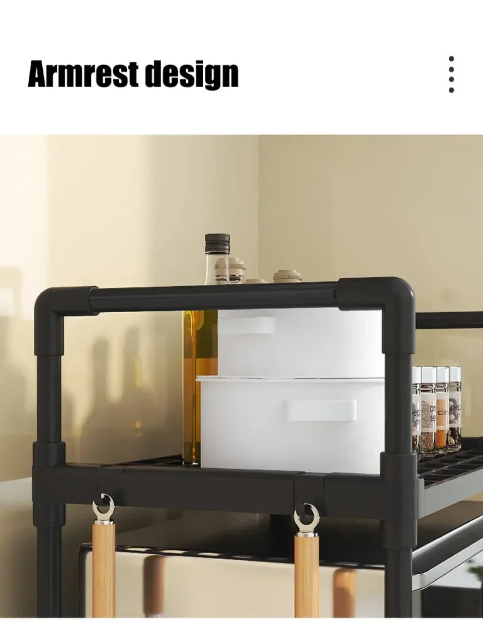 2-Tier Kitchen Microwave & Seasoning Storage Rack