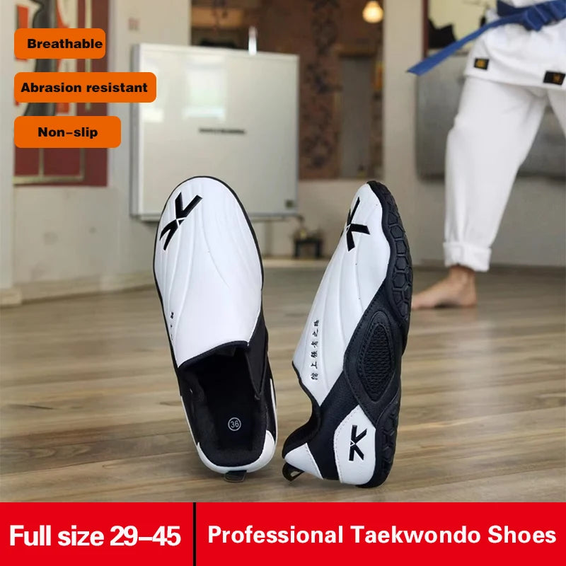 White Breathable Taekwondo Shoes  Boxing Kung fu TaiChi Sport Lightweight Breathable Sport  Shoes