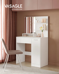 Modern Vanity Table with Mirror & Storage
