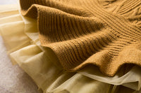 Girls Winter Knitted Christmas Long Sleeve Dress