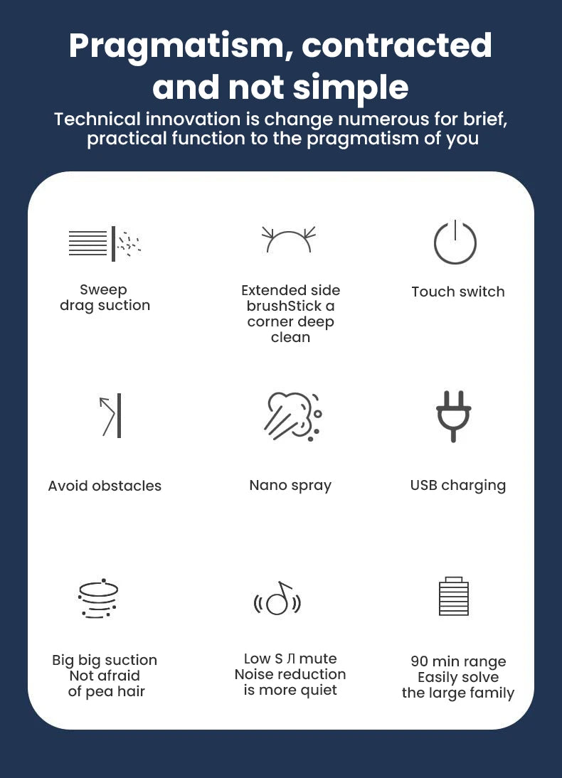 5-in-1 Wireless Smart Robot Vacuum Cleaner – Home Use