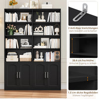 Getone Bookshelf Wardrobe with 12 Compartments & Doors
